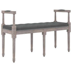 Dunkelgraue Sitzbank, 110 cm Stoffbank