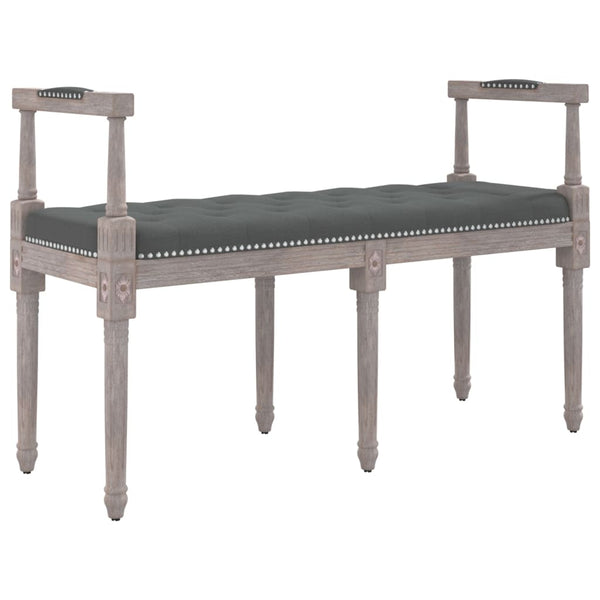 Dunkelgraue Sitzbank, 110 cm Stoffbank