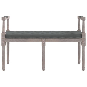Dunkelgraue Sitzbank, 110 cm Stoffbank