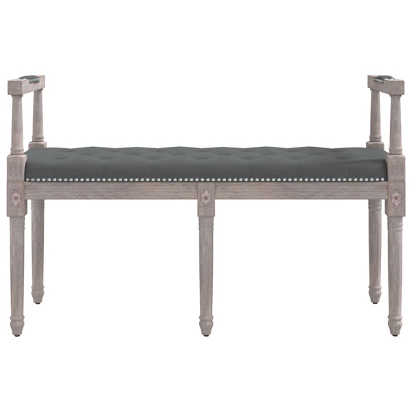 Dunkelgraue Sitzbank, 110 cm Stoffbank