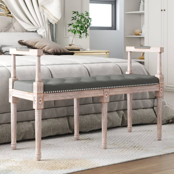 Dunkelgraue Sitzbank, 110 cm Stoffbank