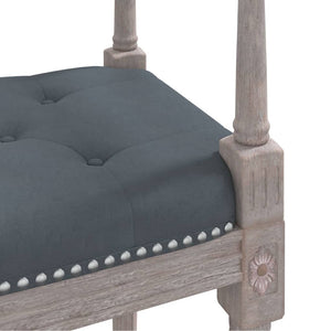 Sitzbank Dunkelgrau Samt 110 cm