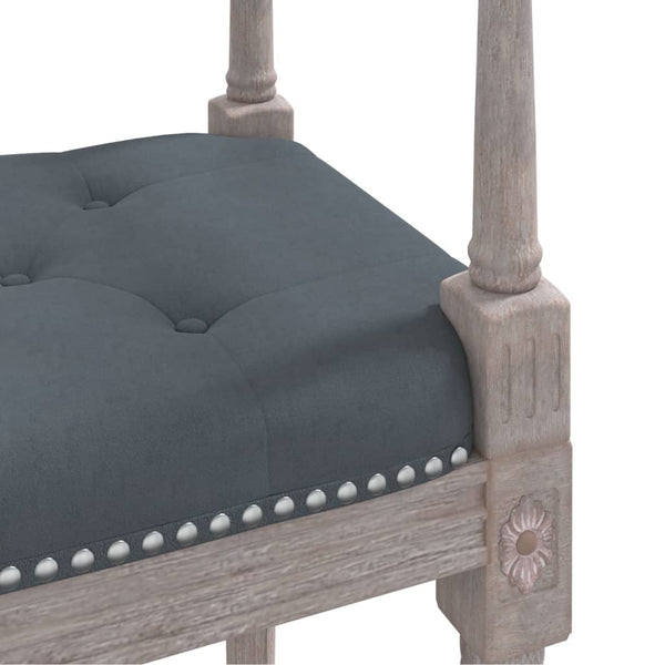 Sitzbank Dunkelgrau Samt 110 cm