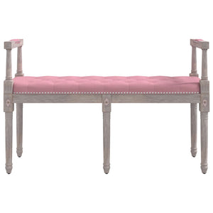 Rosa Samt Sitzbank, 110 cm
