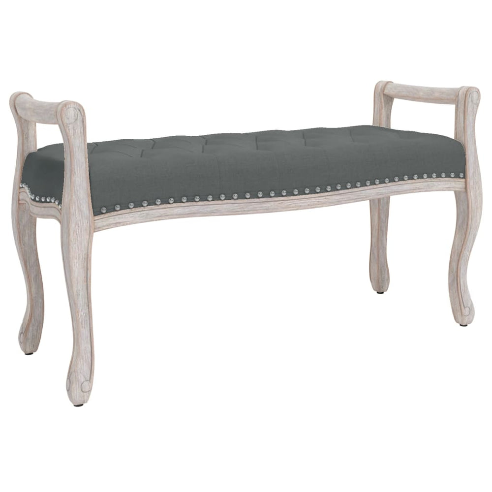 Sitzbank Dunkelgrau Stoff 110 cm