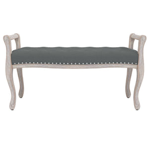 Sitzbank Dunkelgrau Stoff 110 cm