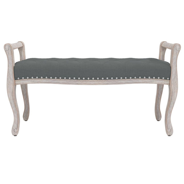 Sitzbank Dunkelgrau Stoff 110 cm