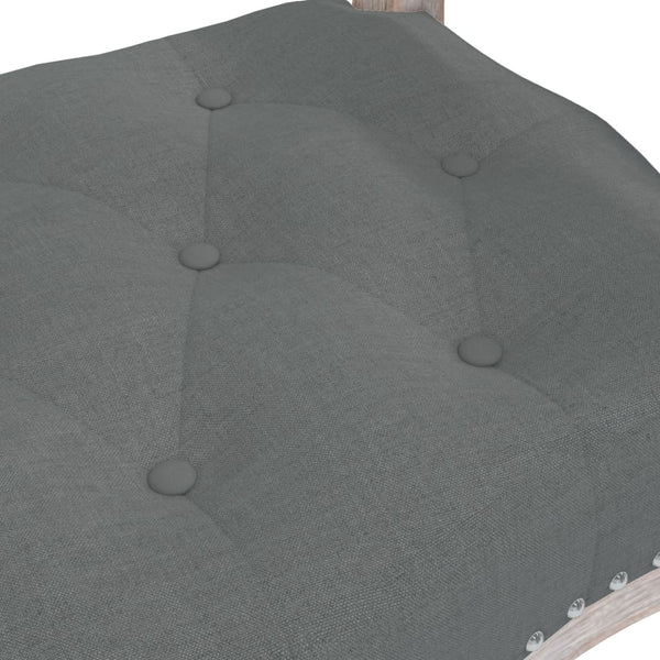 Sitzbank Dunkelgrau Stoff 110 cm