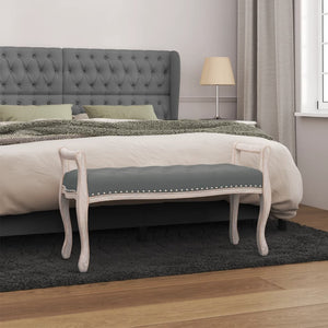 Sitzbank Dunkelgrau Stoff 110 cm