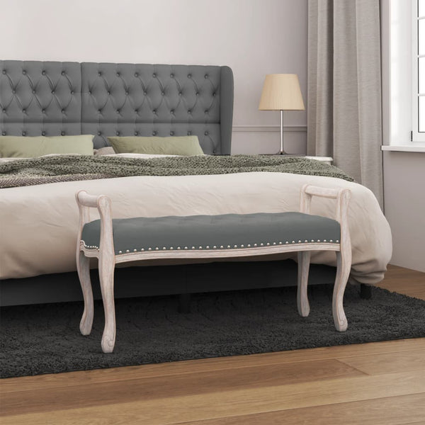 Sitzbank Dunkelgrau Stoff 110 cm