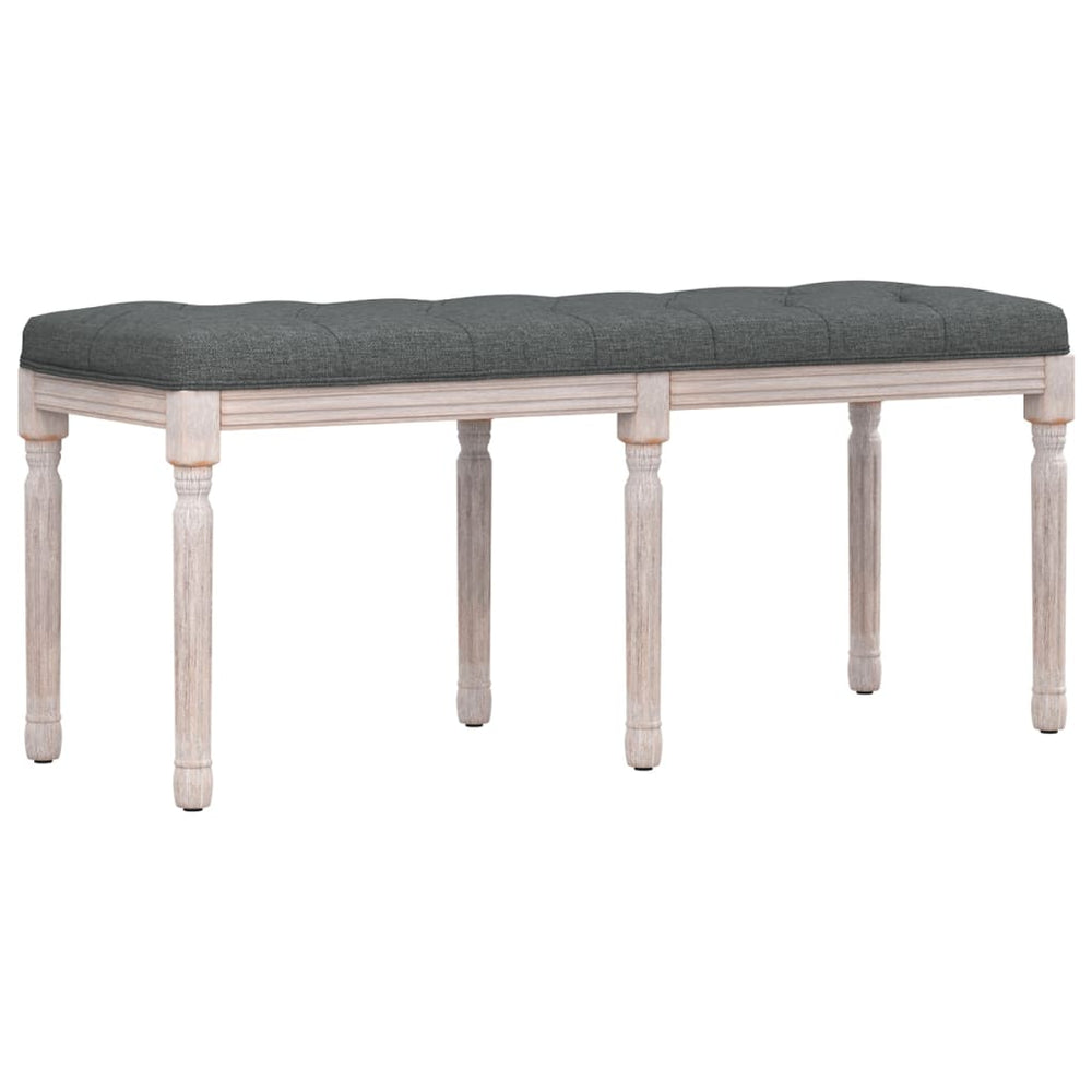 Sitzbank Dunkelgrau Stoff 110 cm
