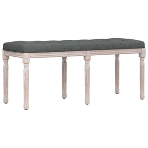 Sitzbank Dunkelgrau Stoff 110 cm