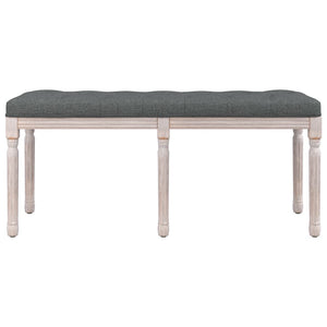 Sitzbank Dunkelgrau Stoff 110 cm