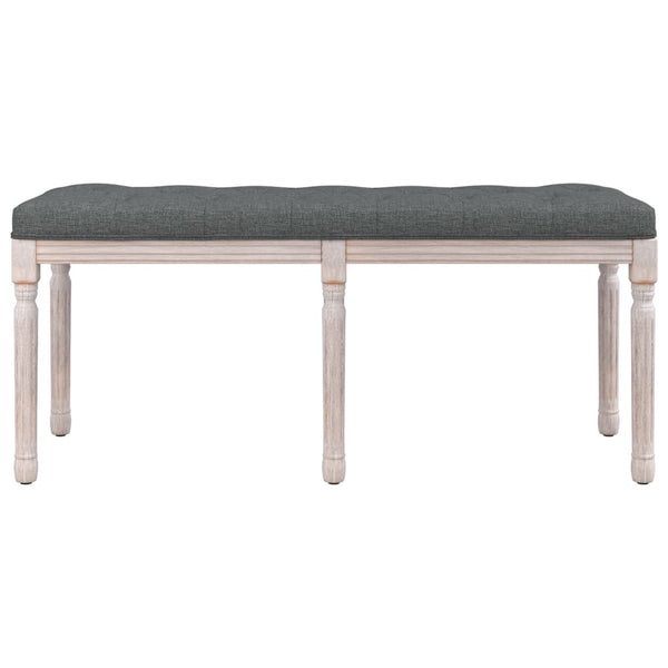 Sitzbank Dunkelgrau Stoff 110 cm