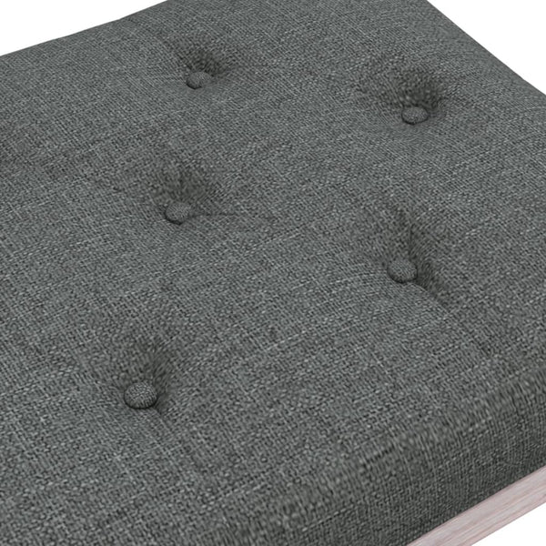 Sitzbank Dunkelgrau Stoff 110 cm