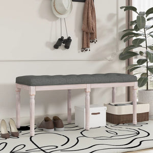 Sitzbank Dunkelgrau Stoff 110 cm