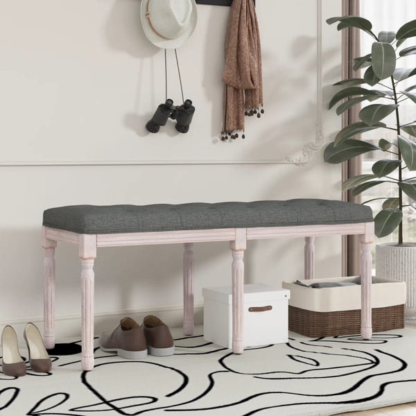 Sitzbank Dunkelgrau Stoff 110 cm
