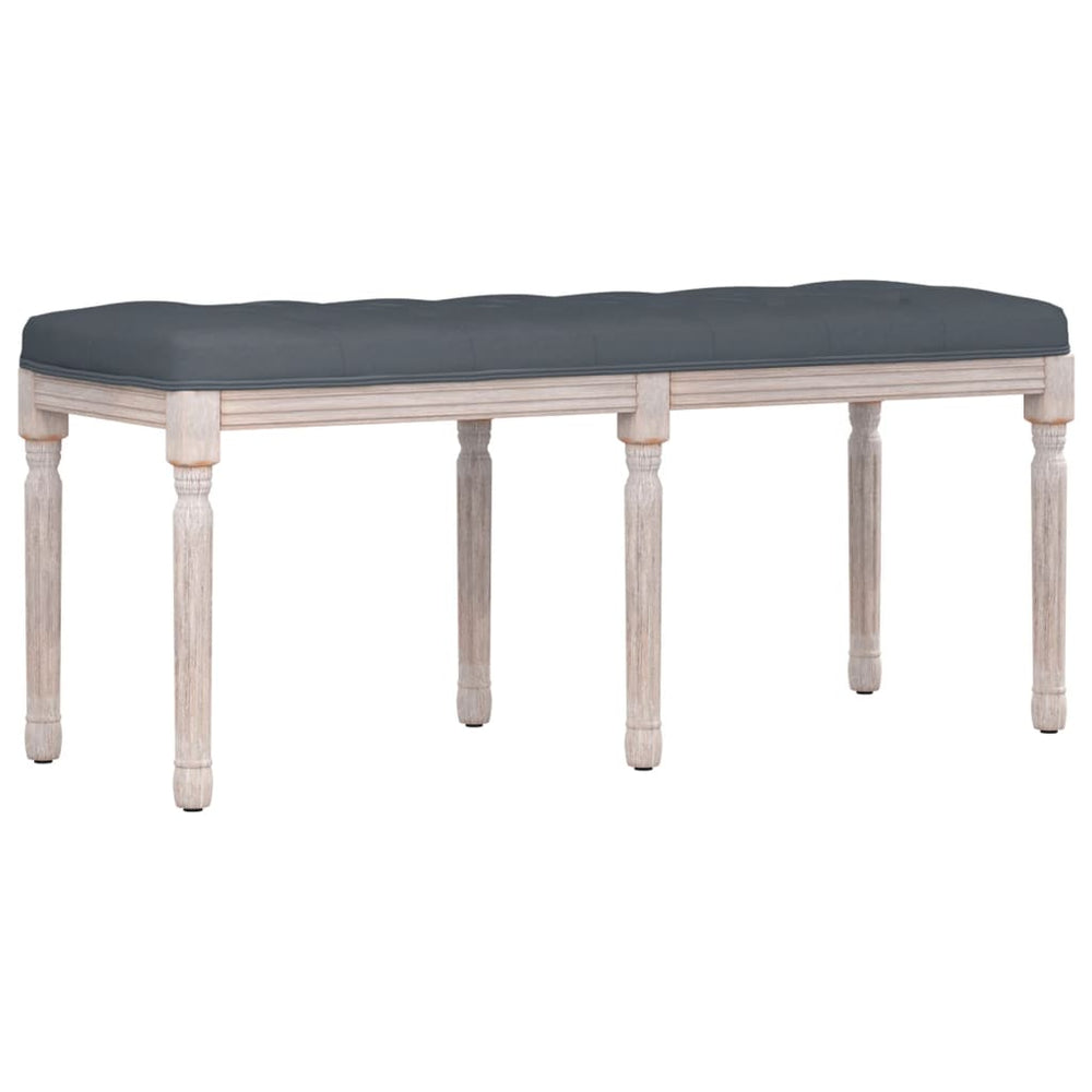 Sitzbank Dunkelgrau Samt 110 cm