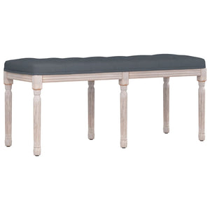 Sitzbank Dunkelgrau Samt 110 cm
