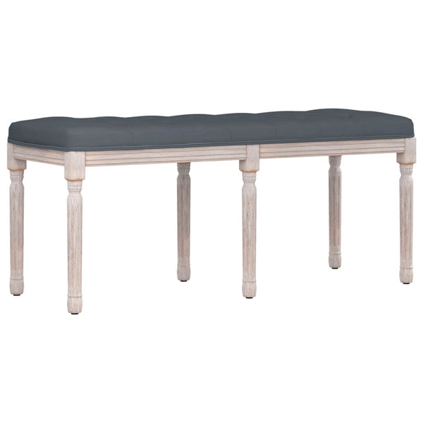 Sitzbank Dunkelgrau Samt 110 cm