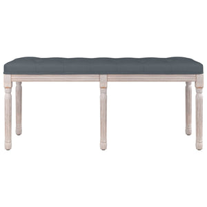 Sitzbank Dunkelgrau Samt 110 cm