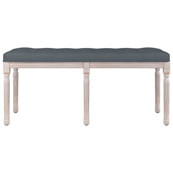Sitzbank Dunkelgrau Samt 110 cm