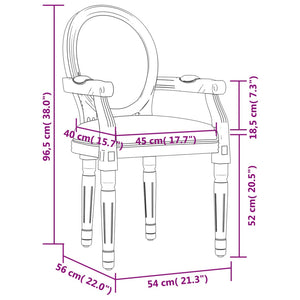 Dunkelgrauer Esszimmerstuhl Stoff 54x56x96,5 cm