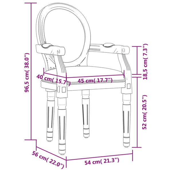 Dunkelgrauer Esszimmerstuhl Stoff 54x56x96,5 cm
