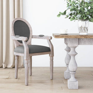 Dunkelgrauer Esszimmerstuhl Stoff 54x56x96,5 cm