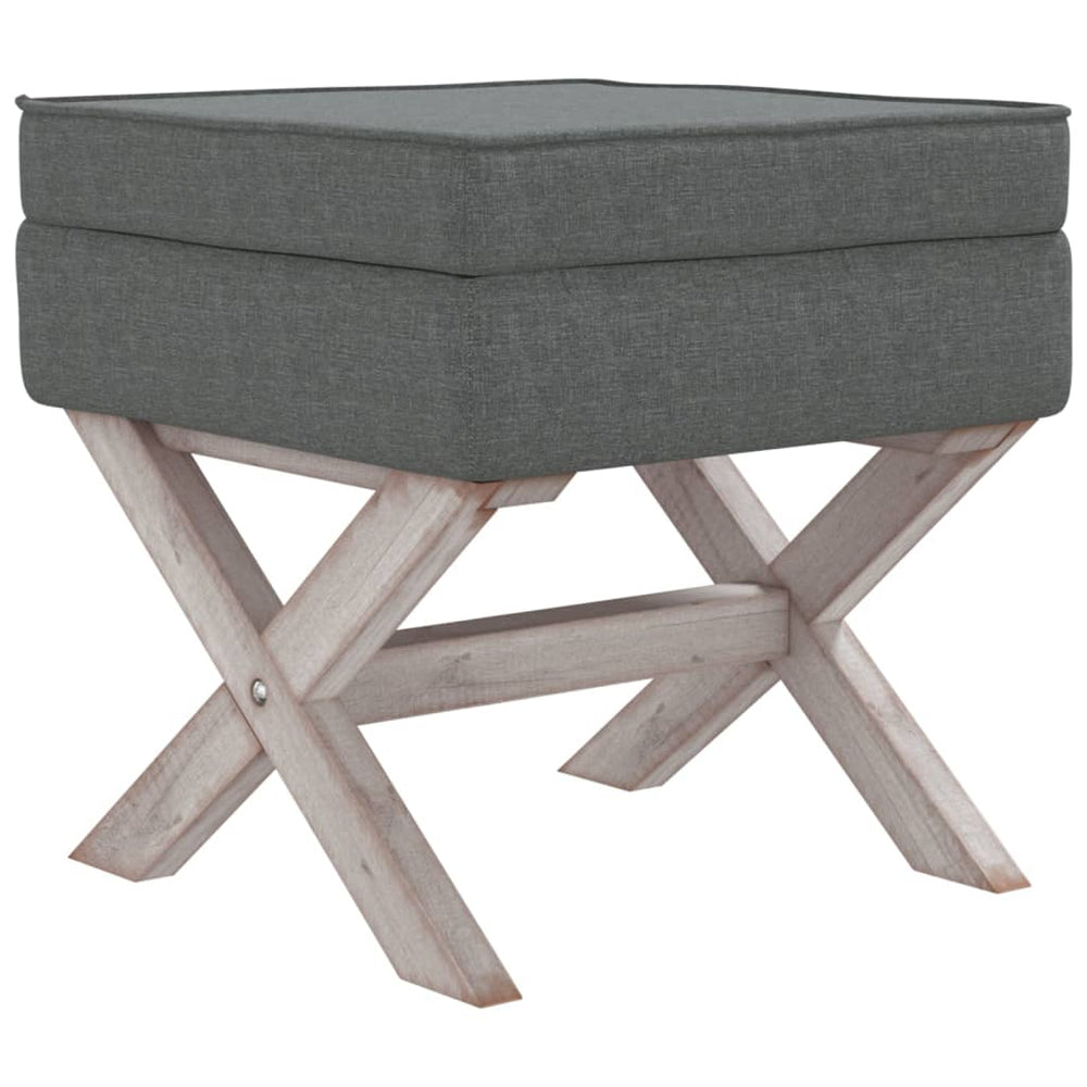 Hocker Dunkelgrau mit Stauraum 45x45x49 cm