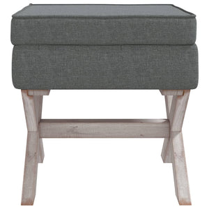 Hocker Dunkelgrau mit Stauraum 45x45x49 cm