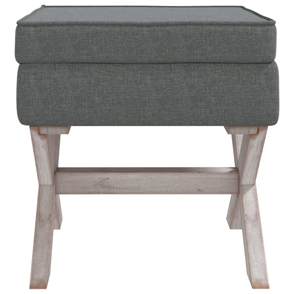 Hocker Dunkelgrau mit Stauraum 45x45x49 cm