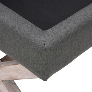 Hocker Dunkelgrau mit Stauraum 45x45x49 cm