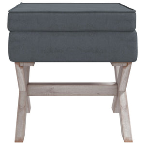 Hocker Dunkelgrau Samt Stauraum 45x45x49cm