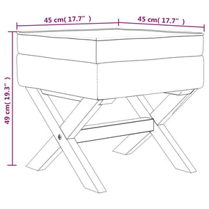 Hocker Dunkelgrau Samt Stauraum 45x45x49cm