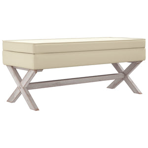 Hocker mit Stauraum, 110 cm, Leinen