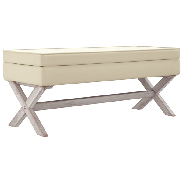 Hocker mit Stauraum, 110 cm, Leinen