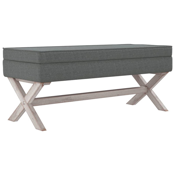 Hocker mit Stauraum Dunkelgrau 110 cm
