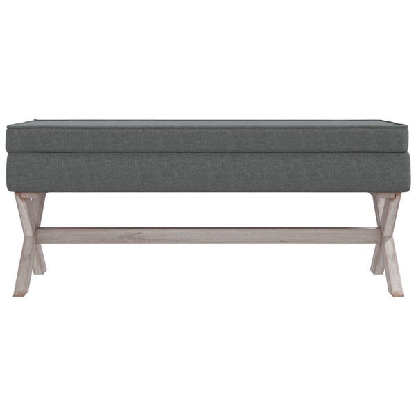 Hocker mit Stauraum Dunkelgrau 110 cm