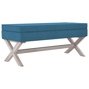 vidaXL Banc de rangement bleu 110x45x49 cm Velours