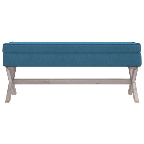 vidaXL Banc de rangement bleu 110x45x49 cm Velours