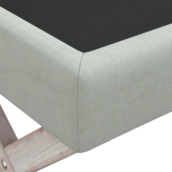 Hocker Hellgrau Samt mit Stauraum 110 cm