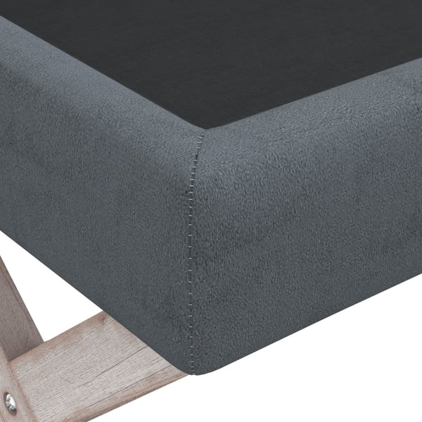 Hocker Dunkelgrau 110 cm Samt mit Stauraum