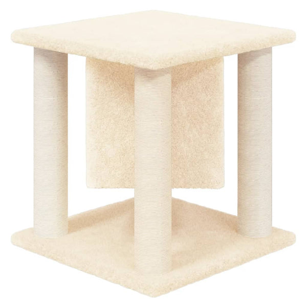 Kratzbaum mit Sisal-Kratzsäulen Creme 37 cm