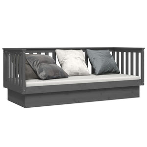 Tagesbett Grau 75x190 cm Kiefer Massivholz