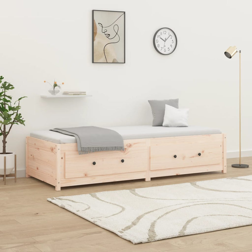 vidaXL Lit de repos 75x190 cm Bois de pin massif