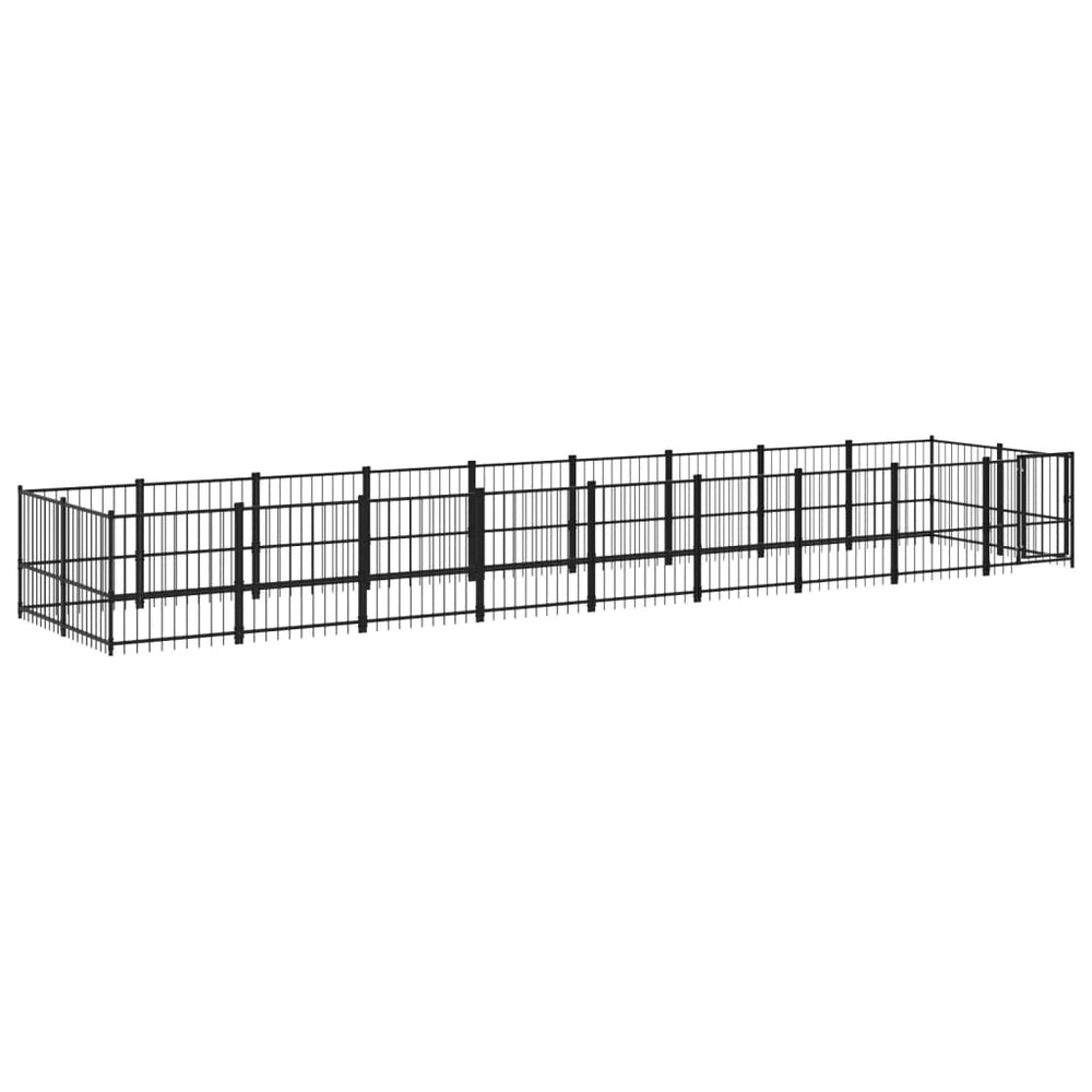 Outdoor-Hundezwinger Stahl 16,89 m²