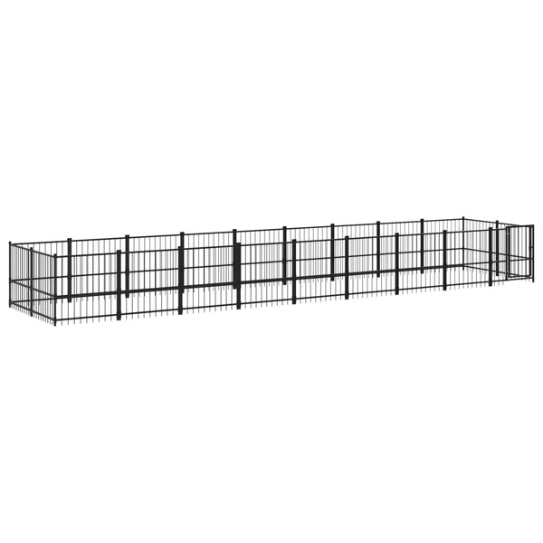 Outdoor-Hundezwinger Stahl 16,89 m²