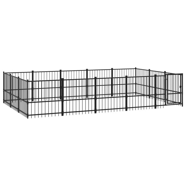 Outdoor-Hundezwinger Stahl 14,11 m²