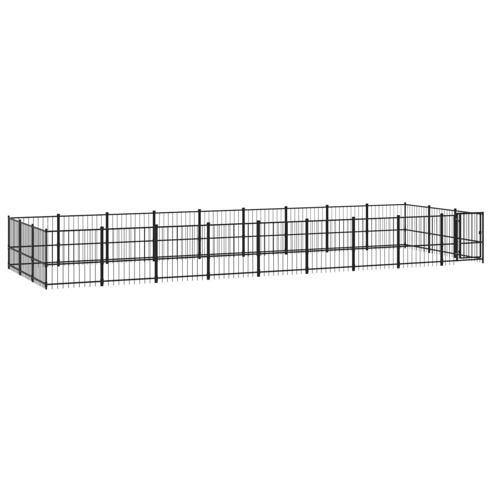 Outdoor-Hundezwinger Stahl 25,4 m²